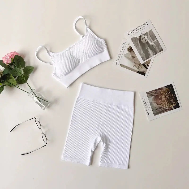 2/3/7Piece Seamless Yoga Set Women Sports Suits Workout Bra Cropped Sports High Waist Gym Legging Fitness Wear