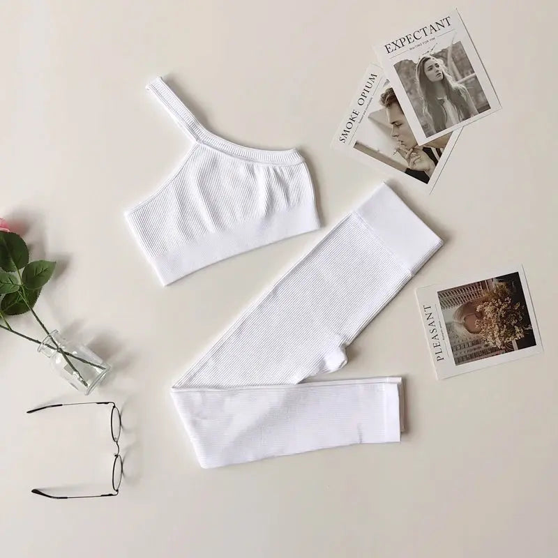 2/3/7Piece Seamless Yoga Set Women Sports Suits Workout Bra Cropped Sports High Waist Gym Legging Fitness Wear